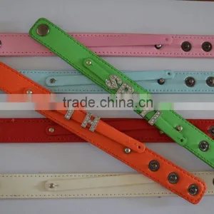 Wholesale Can be Assembled With Letters Double Straps Leather Bracelets thumbnail-1