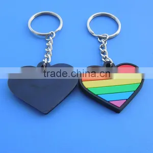 Hear Shape Gay Pride Keychain Soft Pvc Souvenir Keyring thumbnail-1