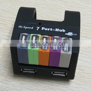 USB 2.0 Drive Port Power Adapter 7 Ports Hub For Computer Laptop Accessory thumbnail-3
