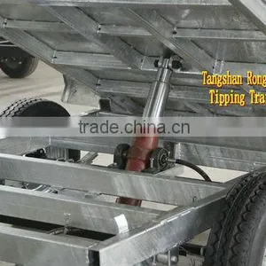 Hot Dipped Galvanized Hydraulic Tipping Box Trailer/ Tipper Trailer/ Farm Trailer thumbnail-4