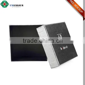 Custom Black Fashion Men Belt Gift Box With Silver Foiled Logo thumbnail-3