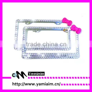 Bling Real Crystal Rhinestone License Plate Frame Lovely Girls License Plate thumbnail-1
