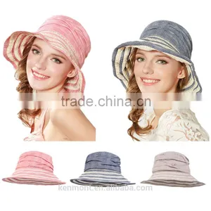 Branded Wholesale Folding Wide Brim Floppy Straw Hat thumbnail-3