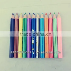 3.5'' Striped Jumbo Color Pencil Pre-sharpened With Logo Avaliable thumbnail-1