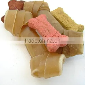 Natural Rawhide Knotted Dog Chew & Pet Snacks Food thumbnail-2