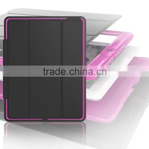 Luxury Wake Sleep Function Folding Stand PU Leather PC Back Cover Shockproof Protective Case For IPad 2/3/4 TB-0278 thumbnail-5
