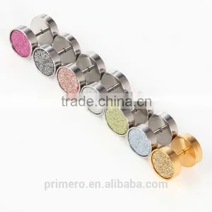 Punk With Circular Needle Dumbbell Mens Tanishq Diamond Earrings thumbnail-3