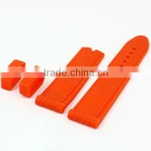 Orange Silicone Rubber Watch Straps, Watch Parts,watch Band thumbnail-1