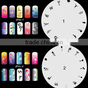 20 Sheets/Lot 260 Airbrush Nail Art Designs STENCIL Template Set No.1 Flowers, Plants, Leaves Trees, Animals thumbnail-1