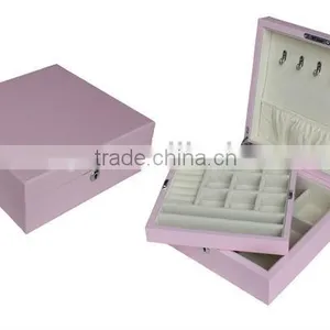 Spray Painted Pink Wooden Jewelry Box thumbnail-1