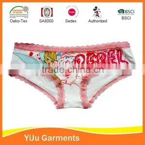 Girl's Lace Printed Colourful Carton Cotton Spandex Shorty thumbnail-1