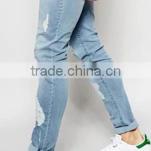 2016 Customized Wholesale Fashionable Ripped Mens Jeans Quality Choice thumbnail-2