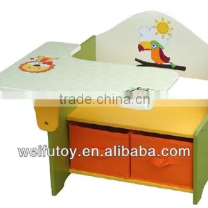 F0283 Kids Wooden Chair With Desktop thumbnail-1