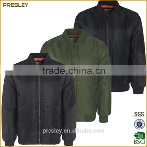 Presley Oem Custom Blank High Quality Satin Bomber Jacket for Man Wholesale thumbnail-1