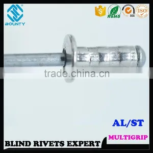 HIGH QUALITY FACTORY DOME HEAD ALU/ST MULTI-GRIP POP RIVETS thumbnail-2
