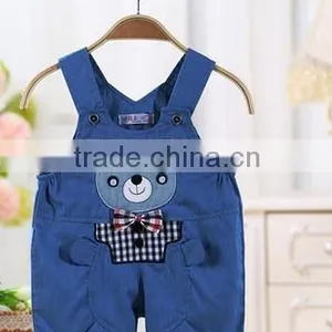 The Decimal Point Baby Bib Kids Summer Cotton Shorts Denim Pants Boy Cartoon Children Summer Thin Section thumbnail-3