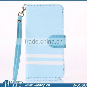 Case For IPhone 6 Plus Wallet Leather Case + Strips Color Mix Design With Card Slots PU Leather thumbnail-4