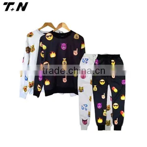 Wholesale Sublimation Printed Emoji Unisex Sweatpants thumbnail-4