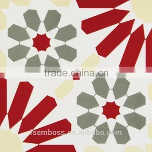 200*200mm Red Color Moroccan Decorative Wall Tile Non-slip Kitchen Floor Tile thumbnail-3