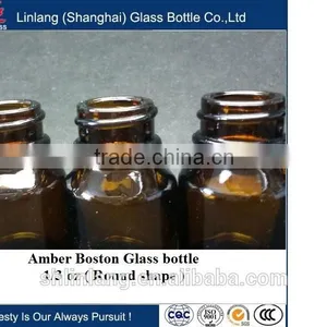 1/3oz Boston Amber Round Glass Bottle Manufacturer in China thumbnail-2
