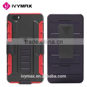 IVYMAX New Kickstand Heavy Duty Belt Clip Robot Combo Case for HUAWEI P8 LITE thumbnail-1