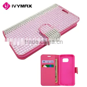 China Guangzhou Wholesale Free Samples Promotion PU Leather Wallet Flip Case for Samsung Galaxy S7 thumbnail-4