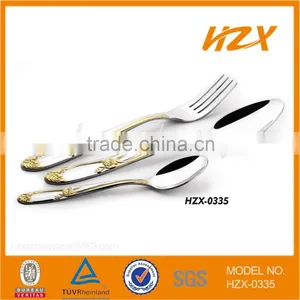 Stainless Steel Cutlery With Gold-plating Pattern thumbnail-1