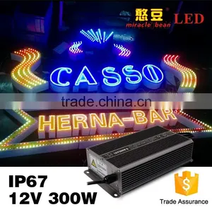 Waterproof IP67 LED Outdoor 300w Shenzhen Led Driver With CE Rohs Approved thumbnail-1