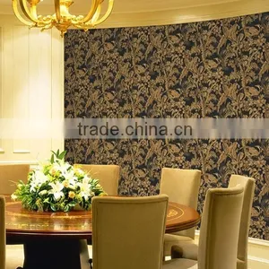 Elegant and Rich Antiquity PVC 3d Office Grass Cloth Wallpaper thumbnail-1