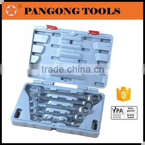 High Quality Combination Ratchet Wrench Set With Blow Mold Case thumbnail-1