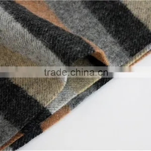 Colorful Stripe Pure Wool Scarf With Fringe thumbnail-4