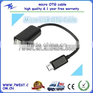 5pin Micro USB Male to A Female OTG Cable for Samsung Galaxy S2 S3 I9300 I9100 Note N7000 I9220 E2018 thumbnail-1