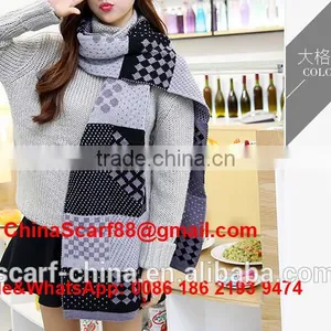 Plaid Wool Scarf Wholesale thumbnail-1