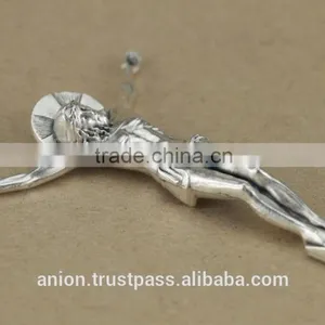 Metal Jesus Christ Crucifix for Olive Wood Crosses Large Size thumbnail-1