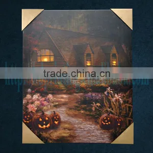 Hot Sale Halloween House Led Canvas Painting Wall Art thumbnail-1