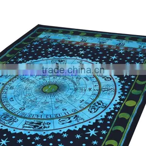 Sanganeri Printed Mandela Tapestry Wall Decor Throw Table Cover 100% Cotton Bedspread Indian Jaipur Manufacturer & Wholesaler thumbnail-3