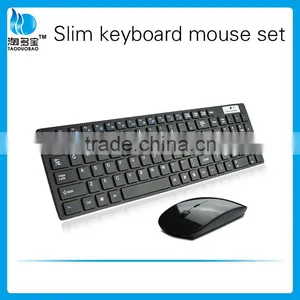 Slim Usb Ergonomics Standard Wireless Keyboard Mouse Set for PC thumbnail-2
