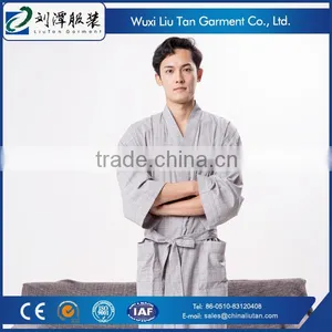 Grey Plaid Men's Sexy Asian Pajamas Sleepwear Producer thumbnail-1