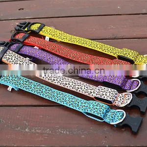 LED Collar Leopard Print Design Puppy Necklace Luminous Pet Decors Productos Para Mascotas Dog Harness Led thumbnail-5