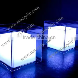 Shanghai Rechargeable Acrylic Led Light Up Cube Light Box For Sale thumbnail-1