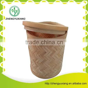 Cylinder Shape Bamboo Tea Caddy thumbnail-3