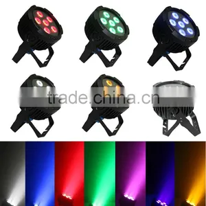 China Slim Led Par Light 6 x 12w Rgbwa uv Pink Color IR Remote Control IP65 Waterproof Light thumbnail-1