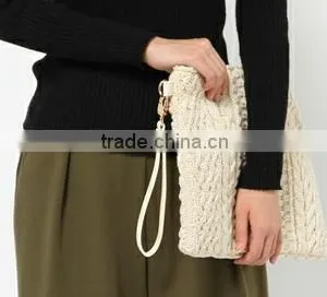 Korea New Fashion Design Knit Pouch Weave Mini Bag With Strap thumbnail-6