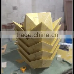PineApple Lamp Shade Design in Alabaster Transparent Stone thumbnail-1