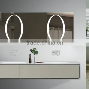 Smart Touch High Quality Led Illuminated Bathroom Wall Mirror With Defogger Pad and Led Backlights thumbnail-1