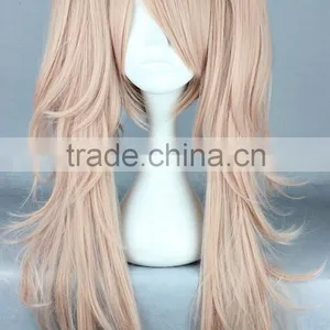 Cartoon Long Kinky Pink Wig Two Ponytials Wig N377 thumbnail-1