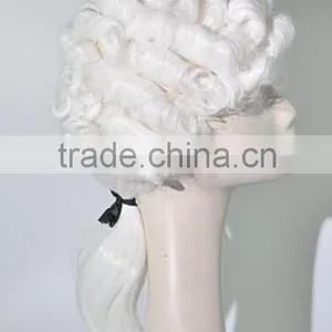 Cosplay Short Judge Wig Roman Wave Wig With Braid N331 thumbnail-2