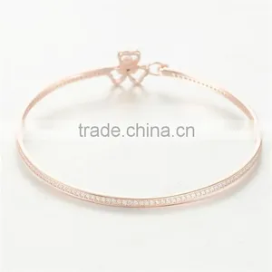 Latest Design Daily Wear Bangle Simple Gold Bangle Bracelet Clover Designs PB001A thumbnail-5