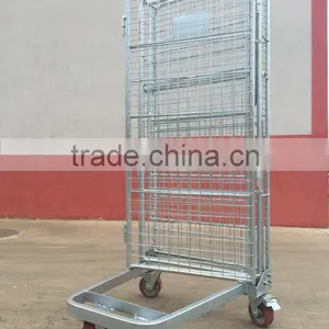 the Euro Style Logistic Industry Convenient Operation Wire Mesh Roll Containers thumbnail-5