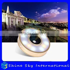 Universal 3 in 1 Smartphone Camera Wide Angle/Marco/Fisheye Lens With Selfie Light thumbnail-3